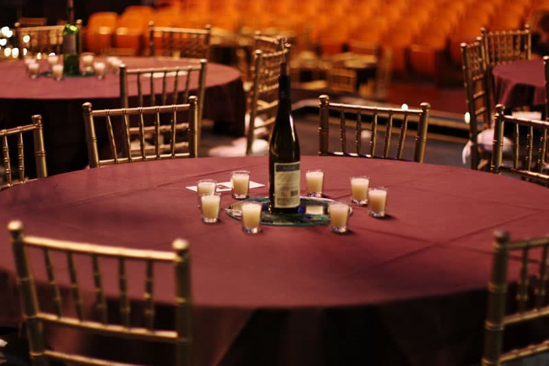 Wedding Table Setting at the Kalamazoo State Theatre